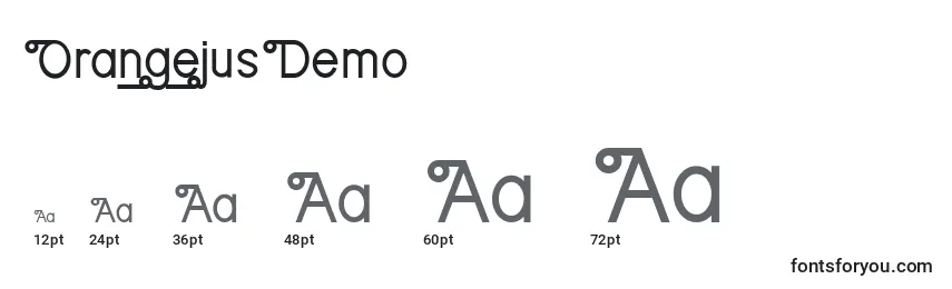 Размеры шрифта OrangejusDemo