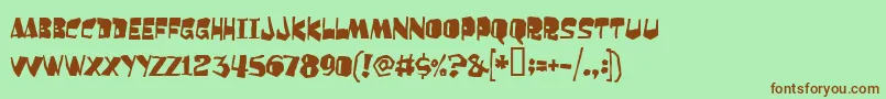 ORANGUTAN Font – Brown Fonts on Green Background