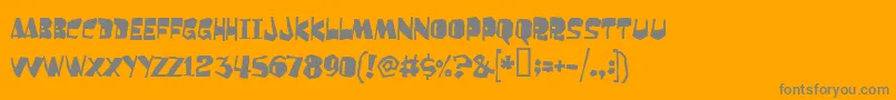 ORANGUTAN Font – Gray Fonts on Orange Background