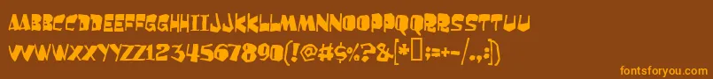 ORANGUTAN Font – Orange Fonts on Brown Background