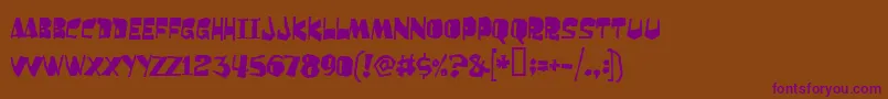 ORANGUTAN Font – Purple Fonts on Brown Background