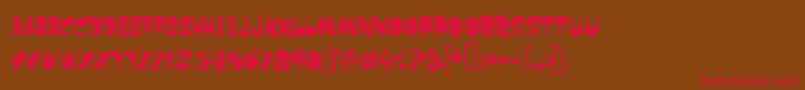 ORANGUTAN Font – Red Fonts on Brown Background