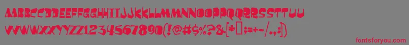 ORANGUTAN Font – Red Fonts on Gray Background