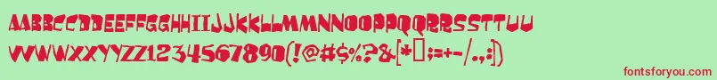 ORANGUTAN Font – Red Fonts on Green Background