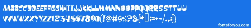 ORANGUTAN Font – White Fonts on Blue Background