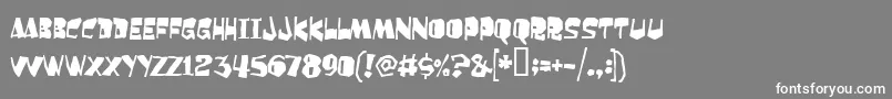 ORANGUTAN Font – White Fonts on Gray Background
