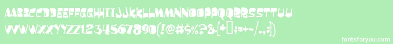 ORANGUTAN Font – White Fonts on Green Background