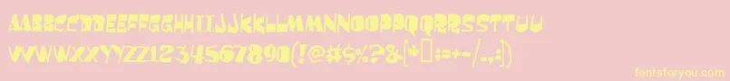 ORANGUTAN Font – Yellow Fonts on Pink Background