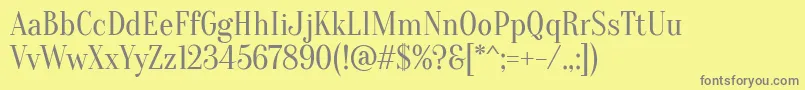 Oranienbaum Font – Gray Fonts on Yellow Background