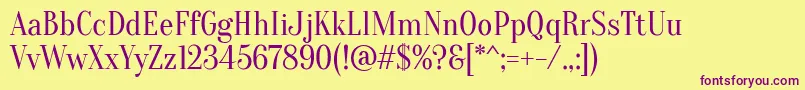 Oranienbaum Font – Purple Fonts on Yellow Background