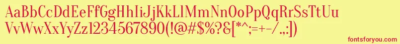 Oranienbaum Font – Red Fonts on Yellow Background