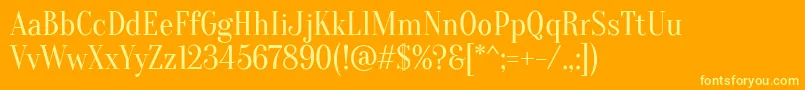 Oranienbaum Font – Yellow Fonts on Orange Background