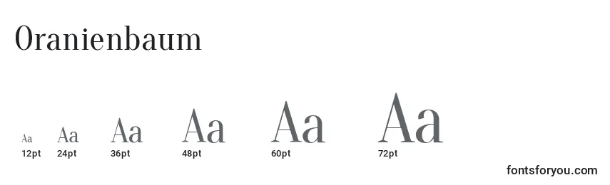 Oranienbaum (136224) Font Sizes