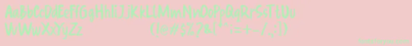 Oraret Font – Green Fonts on Pink Background