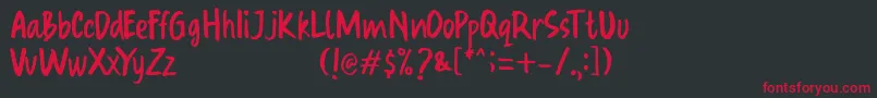 Oraret Font – Red Fonts on Black Background