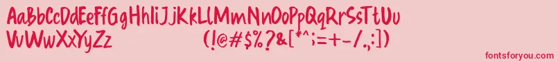 Oraret Font – Red Fonts on Pink Background