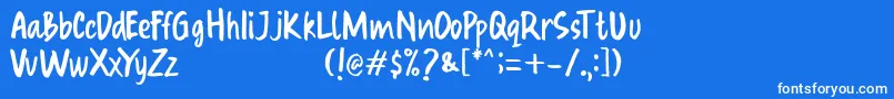 Oraret Font – White Fonts on Blue Background