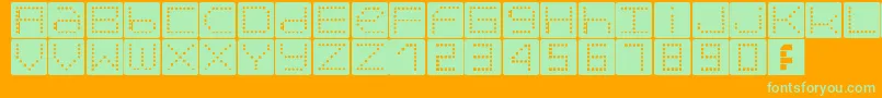 Orb Font – Green Fonts on Orange Background