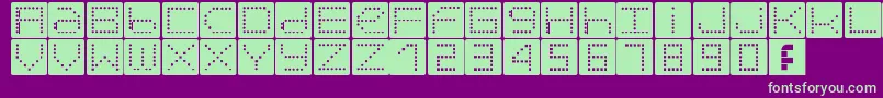 Orb Font – Green Fonts on Purple Background