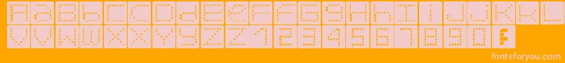 Orb Font – Pink Fonts on Orange Background