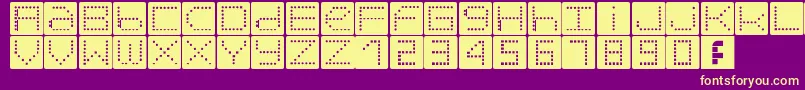 Orb Font – Yellow Fonts on Purple Background