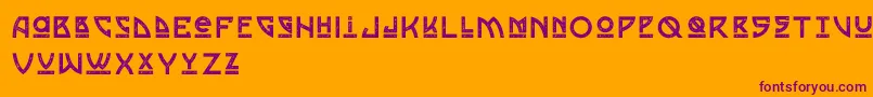 Orbit Font – Purple Fonts on Orange Background