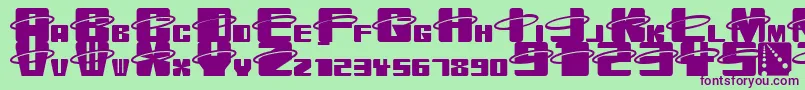 Orbitronio Font – Purple Fonts on Green Background