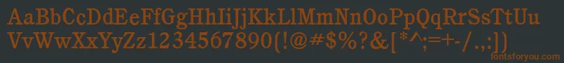 CalgaryMediumRegular Font – Brown Fonts on Black Background