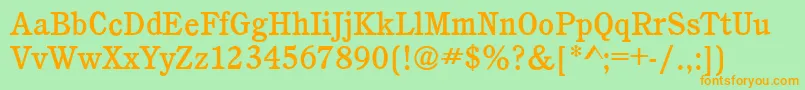 CalgaryMediumRegular Font – Orange Fonts on Green Background