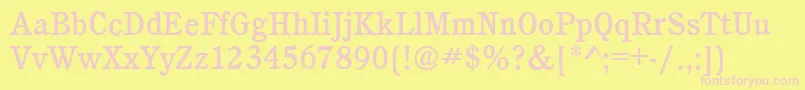 CalgaryMediumRegular Font – Pink Fonts on Yellow Background