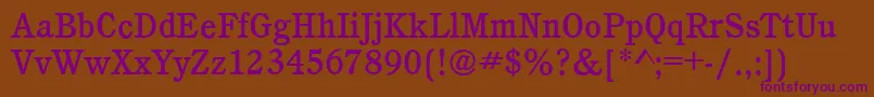 CalgaryMediumRegular Font – Purple Fonts on Brown Background