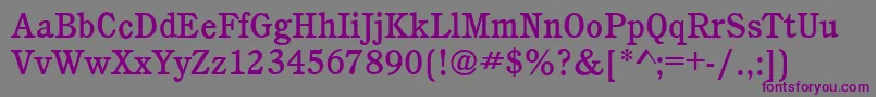 CalgaryMediumRegular Font – Purple Fonts on Gray Background