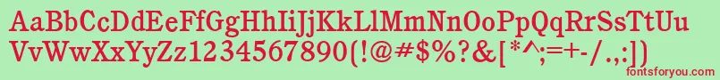 CalgaryMediumRegular Font – Red Fonts on Green Background