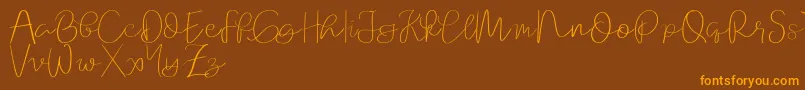 Orchard   demo Font – Orange Fonts on Brown Background