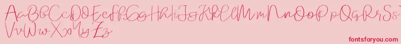 Orchard   demo Font – Red Fonts on Pink Background