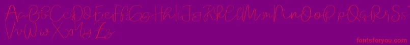 Orchard   demo Font – Red Fonts on Purple Background