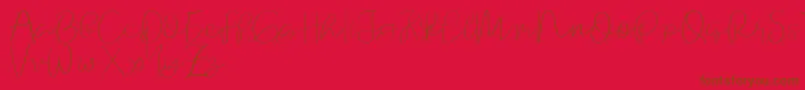 Orchard   demo Font – Brown Fonts on Red Background