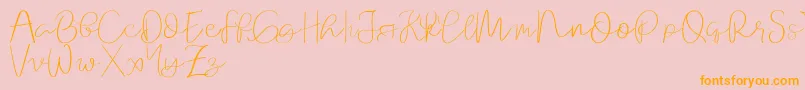 Orchard   demo Font – Orange Fonts on Pink Background