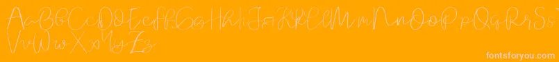 Orchard   demo Font – Pink Fonts on Orange Background