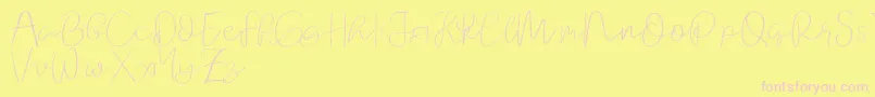 Orchard   demo Font – Pink Fonts on Yellow Background