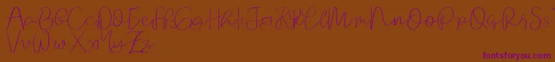 Orchard   demo Font – Purple Fonts on Brown Background