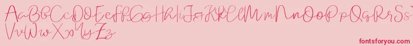 Orchard   demo Font – Red Fonts on Pink Background