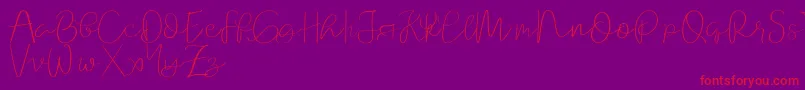Orchard   demo Font – Red Fonts on Purple Background