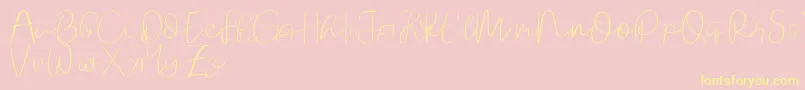 Orchard   demo Font – Yellow Fonts on Pink Background