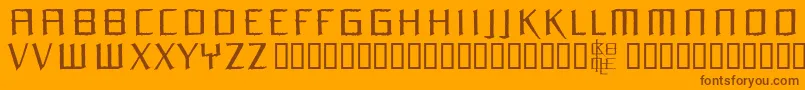 ORCHM    Font – Brown Fonts on Orange Background