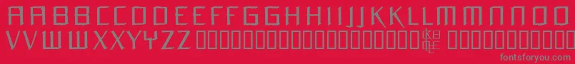 ORCHM    Font – Gray Fonts on Red Background