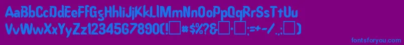 フォントORD      – 紫色の背景に青い文字