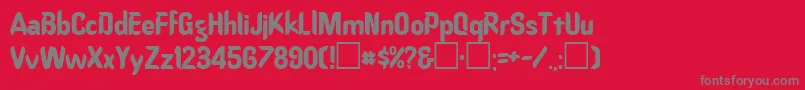 フォントORD      – 赤い背景に灰色の文字