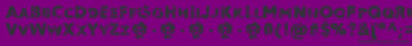 Шрифт Ordeal Eroded FFP – чёрные шрифты на фиолетовом фоне