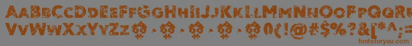 Ordeal Eroded FFP Font – Brown Fonts on Gray Background